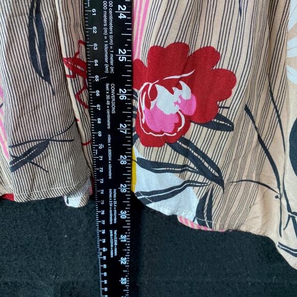 I. Madeline Womens Dress Multicolored Floral V Neck Flowy Short Sleeve Small - Picture 7 of 10